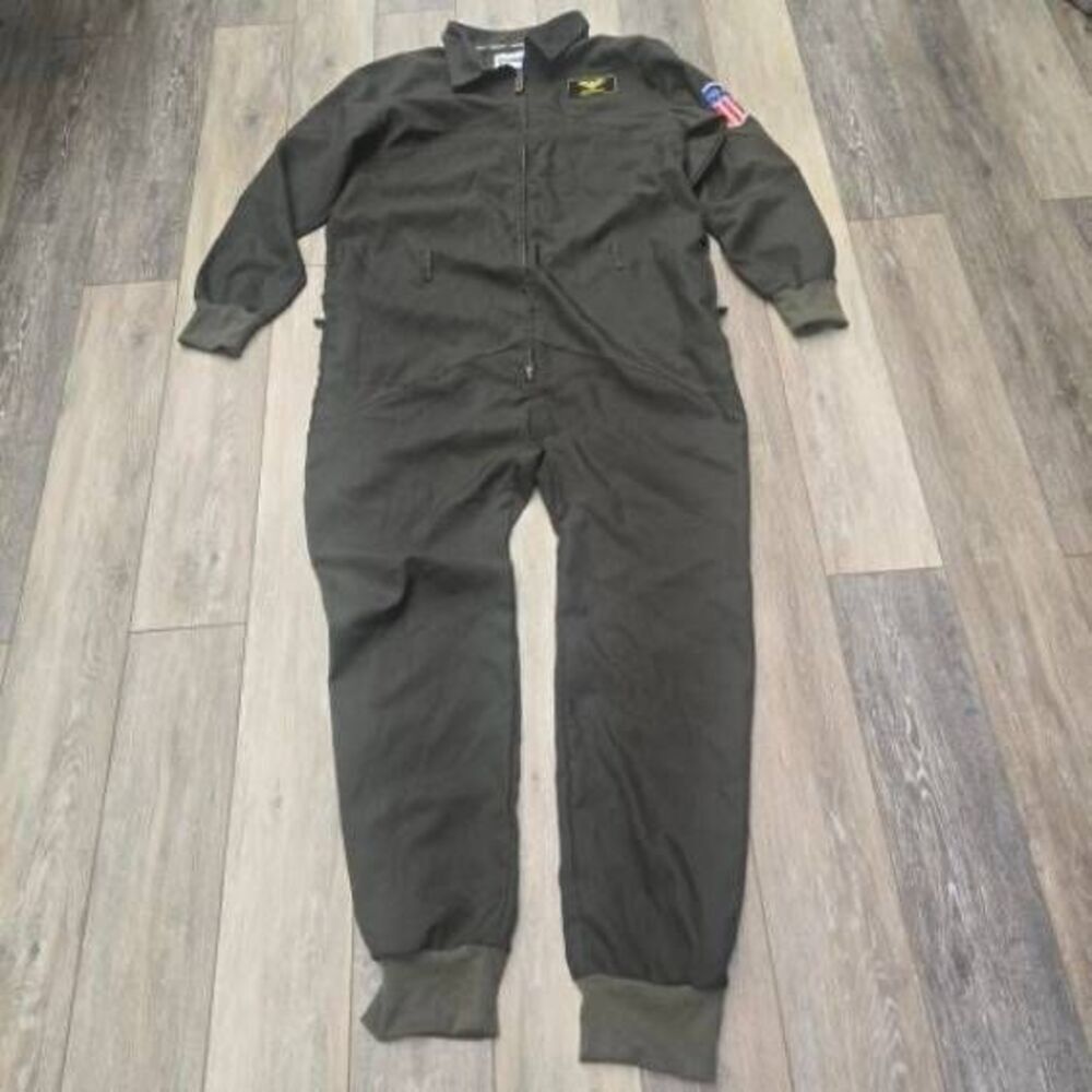 Tipsy Elves Squadron Pilot one piece outfit size large (maybe xl too) green, poc